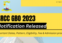 SRCC GBO 2023 Notification Released