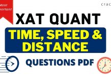 XAT time speed distance questions