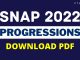 snap 2022 Progressions questions