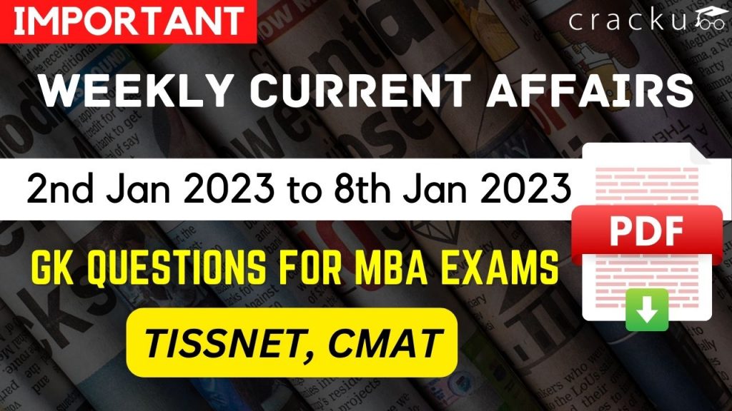 Current Status Questions Weekly Important Current Affairs questions (2nd Jan 2023 to 8th Jan ...
