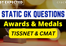 Important Static GK Questions and Answers PDF - Awards and Medals