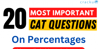 CAT Questions On Percentages With Detailed Video Solutions PDF