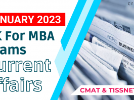 GK(Current Affairs) For MBA Entrance Exams January 2023