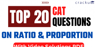 CAT questions on ratio and proportion PDF