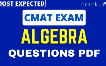 CMAT Algebra Questions PDF