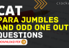 CAT Para jumbles and Odd One Out Questions PDF