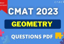 CMAT Geometry Questions PDF