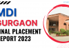 MDI Gurgaon Final Placement Report 2023