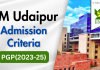 IIM Udaipur MBA Admission Criteria (2023-25)