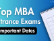 Top MBA Entrance Exams Important Dates (2023-24)