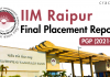 IIM Raipur PGP Final Placement report 2023