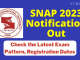 SNAP 2023 Notification Out