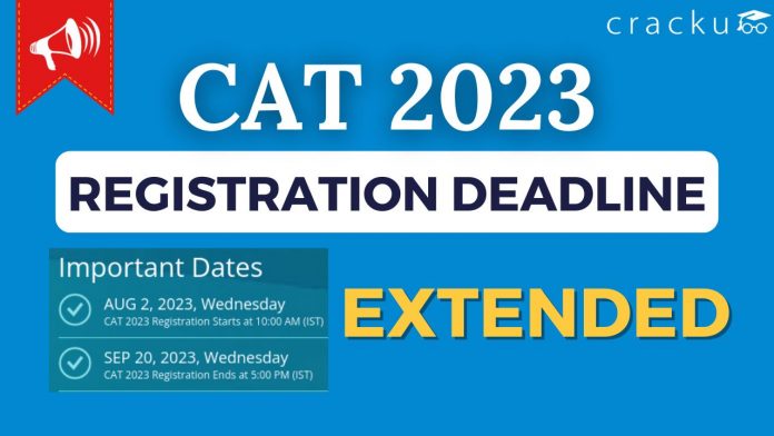 CAT 2023 registration deadline extended