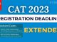 CAT 2023 registration deadline extended