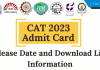 CAT Admit Card 2023 - Release Date & Download Link