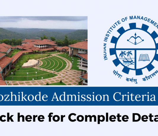 IIM Kozhikode Admission Criteria 2024