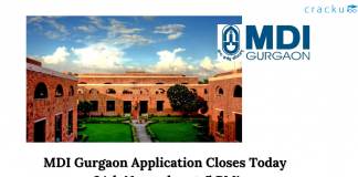 MDI Gurgaon Last Date for Application
