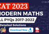 Modern Maths Topic-wise previous year questions PDF (2017-22)