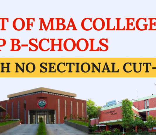 List Of MBA Colleges & Top B-schools With No Sectional CutOffs