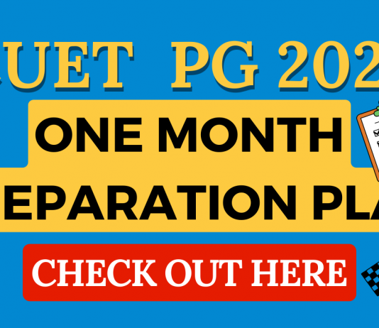 CUET PG 2024 month preparation plan