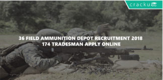 36 field ammunition depot recruitment 2018