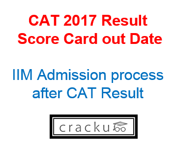 CAT 2017 Result score card out date