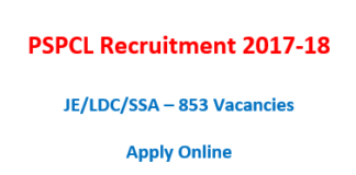 PSPCL Recruitment 2017-2018 apply online