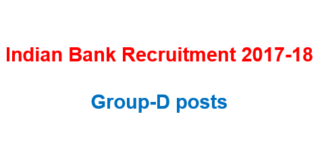 indian bank recruitment 2017-18. Vacancy Secuirty guard