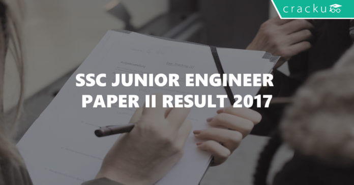 SSC Junior engineer result 2017