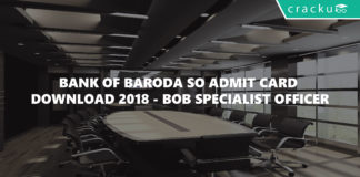 Bank of baroda SO Admit card download 2018