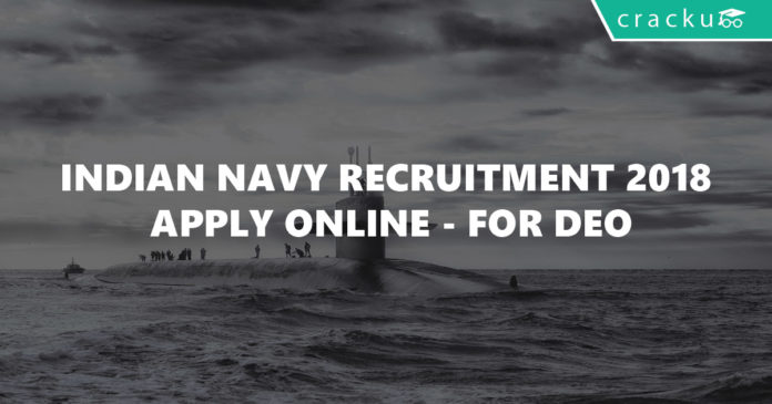 Indian Navy Recruitment 2018 - Apply online - Data Entry Operator DEO-01