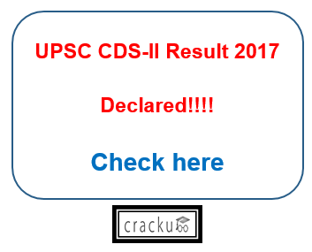 UPSC CDS-2 Result 2017