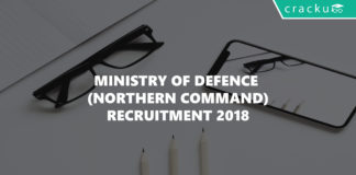Ministry of Defence (Northern Command) Recruitment 2018-01