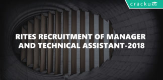 RITES Recruitment of Manager And Technical Assistant-2018-01