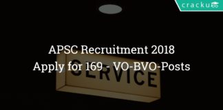 apsc-recruitment-2018-Application form-169-vo-bvo-posts