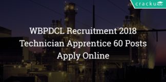 WBPDCL Recruitment 2018 - Technician Apprentice 60 Posts - Apply Online