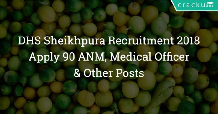 District Health Society Sheikhpura Recruitment 2018 – Apply 90 ANM, Medical Officer & Other Posts