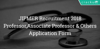 JIPMER Recruitment 2018 -52 Professor,Associate Professor & Others - Application Form