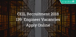 CEIL Engineers Recruitment 2018 – Apply Online – 139 Vacancies