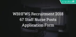 WBHFWS Recruitment 2018 - Staff Nurse 67 Posts – Application Form