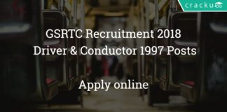 gsrtc recruitment 2018 - Driver & Conductor 1997 posts