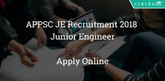 APPSC JE Recruitment 2018 - Junior Engineer Apply Online