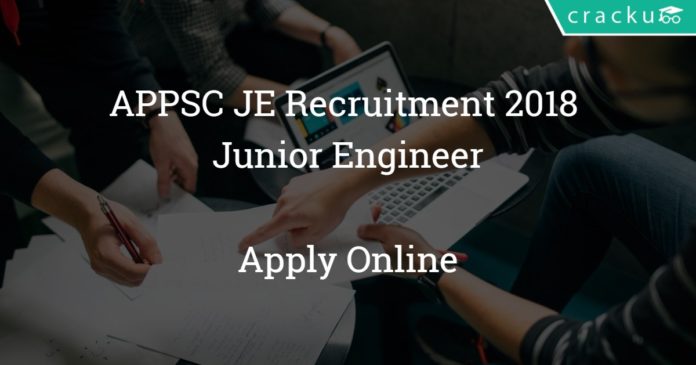 APPSC JE Recruitment 2018 - Junior Engineer Apply Online