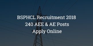 BSPHCL AEE & AE Recruitment 2018