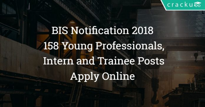 BIS Notification 2018 – Apply Online - 158 Young Professionals, Intern and Trainee Posts