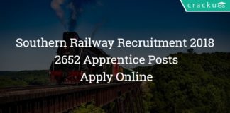 Southern Railway Recruitment 2018 - 2652 Apprentice Posts - Apply Online