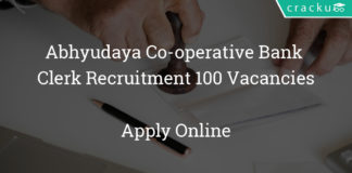 Abhyudaya Co-operative Bank Clerk Recruitment 2018 - Apply online for 100 Vacancies