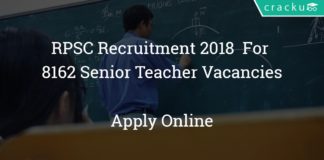 RPSC Recruitment 2018 - Apply online for 8162 Senior Teacher Vacancies