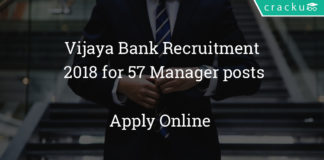 Vijaya Bank Recruitment 2018 - Apply online for 57 Manager posts (edited)