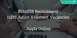 RSMSSB Recruitment 2018 - Apply online for 11255 Junior Assistant Grade-II Clerk Vacancies